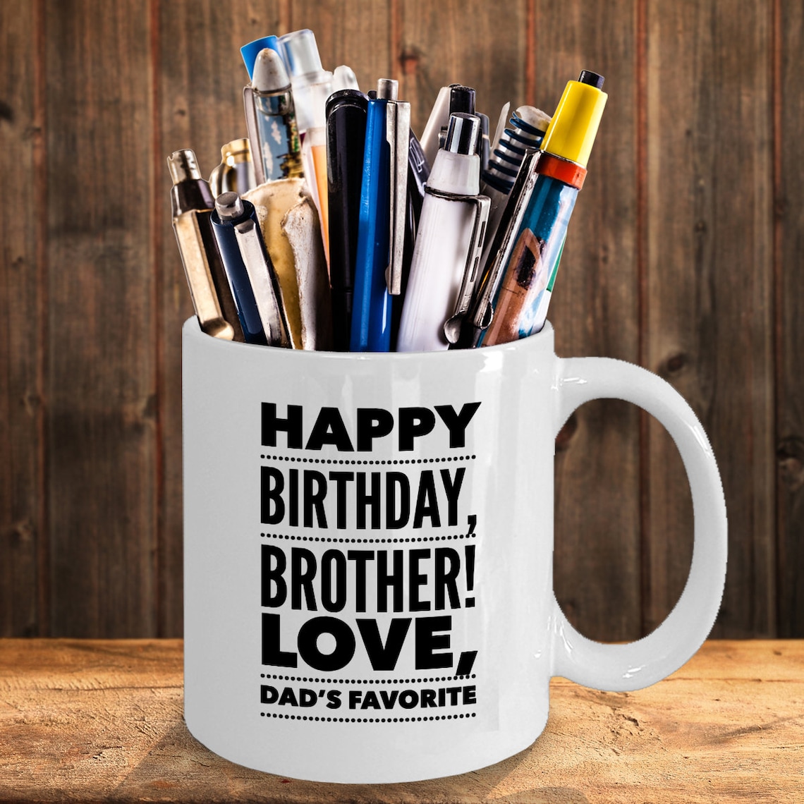 Brother Birthday Mugs Mug For Brother Gift From Brother Big Etsy