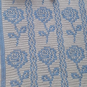 Fancy Rosie Baby Blanket Mosaic Crochet