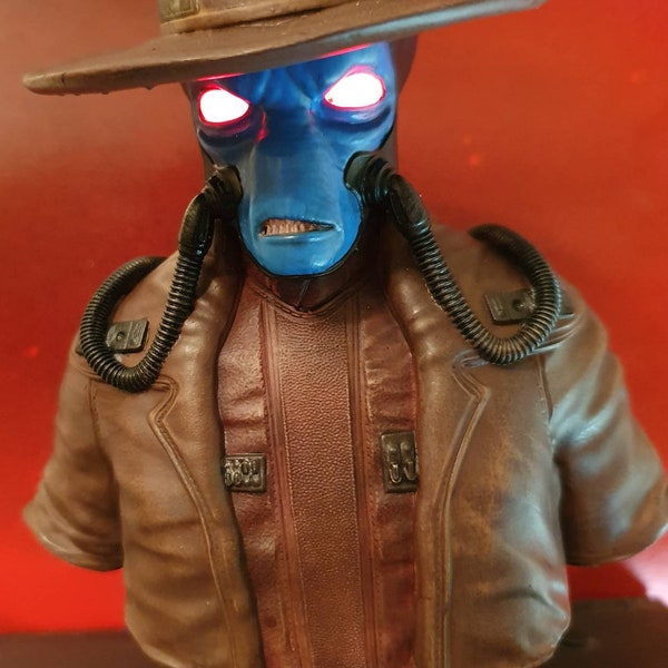 Cad Bane 3d Printed Bust with LED Eyes