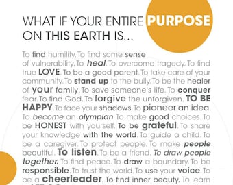 Discover Your Purpose Poster, Inspiring Wall Art, Therapy Office Decor, Spiritual Guidance Tool, Mental Health Poster, Self Empowerment Tool