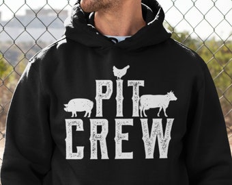 Pit Crew Hoodie, Meat Smoker Gifts, Smoking Grilling Gifts, BBQ