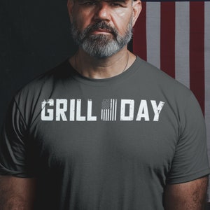 Grill Day T-Shirt For Men, Grilling Gifts, Bbq Gift, Grill Master, Bbq Smoker Grill, Dad Bbq Shirt, Meat Smoker Gift For Grandpa Son Husband