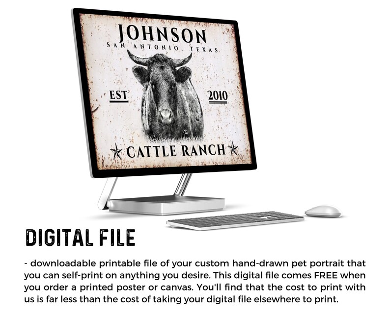 Personalized Ranch Sign Cow Gifts Cattle Company Sign Cow Etsy