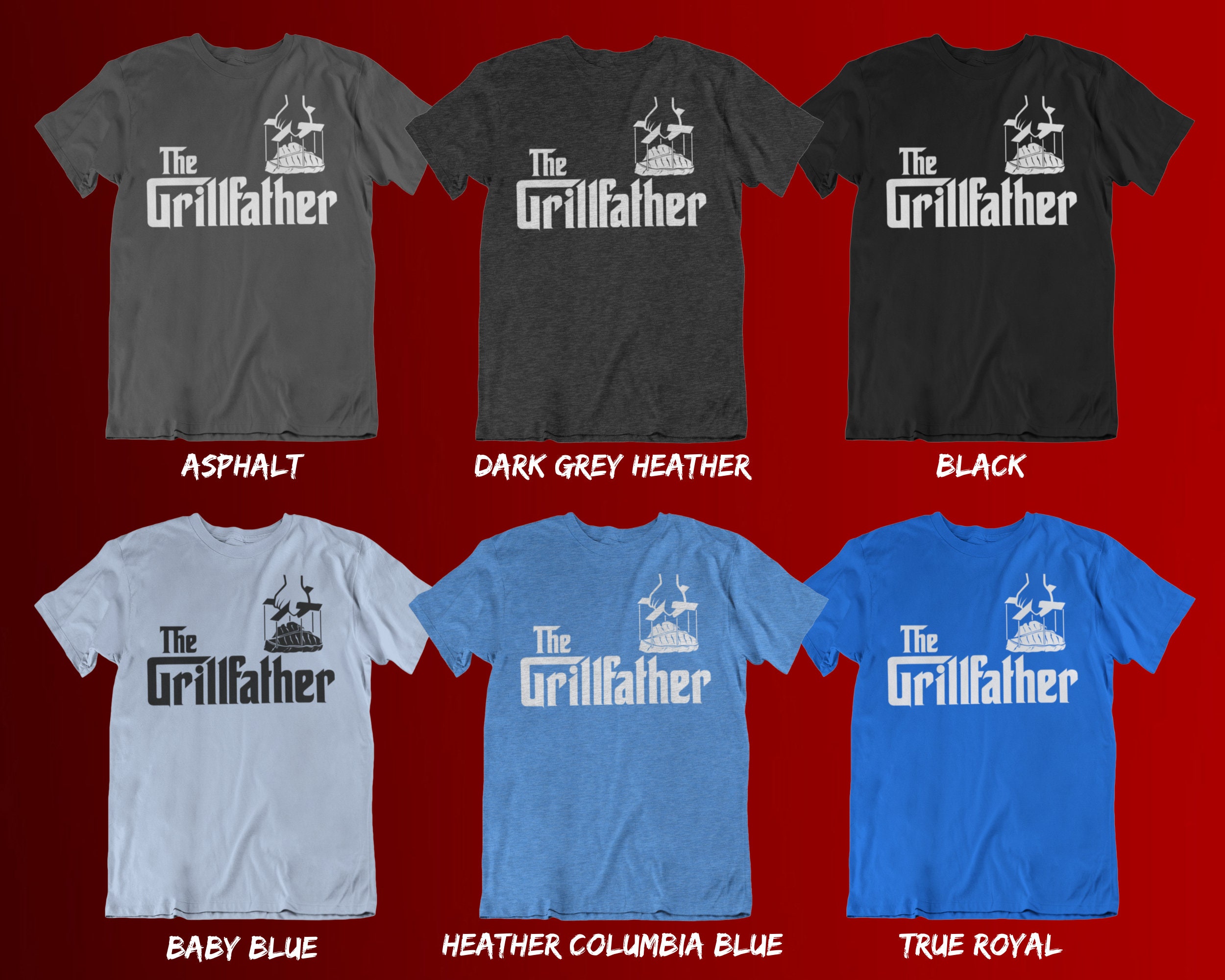 Grill Father Tee Shirt Grilling Gifts Bbq Gifts Dad Etsy