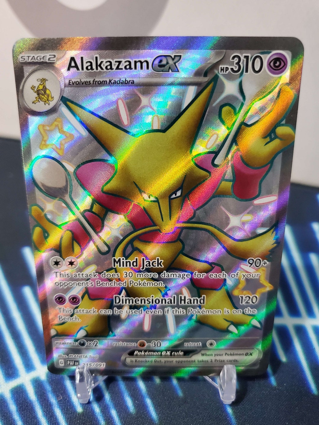 Alakazam EX 215/091 Shiny Ultra Rare From Paldean Fates Scarlet and Violet Pokemon TCG Card Etsy