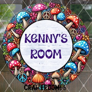 Assisted Living Door Sign|Hippie|Personalized Room Sign|Apartment Sign|Nursing Home Room|Personalized Senior Door Sign|Family Member Gift