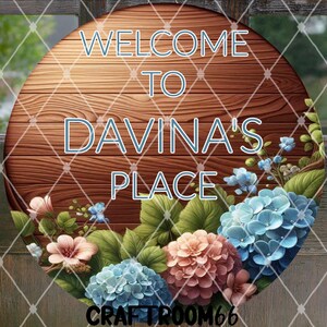 Personalised Assisted Living Door Sign|Floral Wood|Personalized Name Sign|Apartment Sign|Nursing Home |Senior Door Sign|Family Member Gift