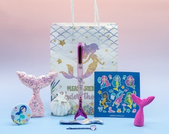 10-Piece Mermaid Party Bag, Under the Sea Party Bag, Mermaid Gift Bag, Mermaid Treat Bags, Pretty Mermaid Gifts