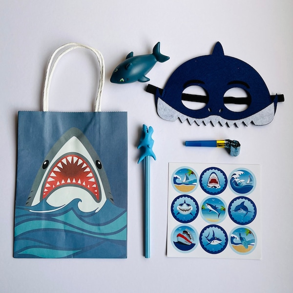 Shark Party Bags, Pre-filled Boys Under the Sea Party Bags, Sea Animal Party Treats