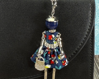 Doll Purse Charm, Bag Charm Keychain with Lobster Clasp, Bijou Collection