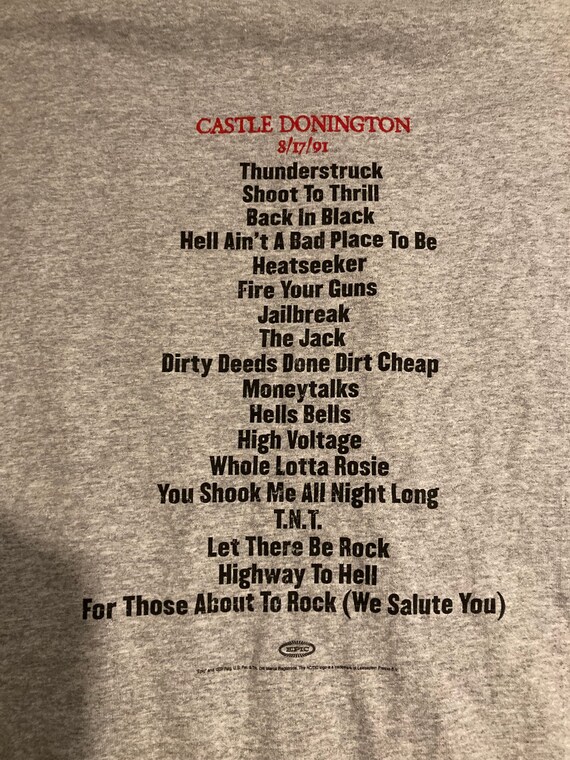 AC/DC Rare Long Sleeve Live At Donington Shirt - … - image 2