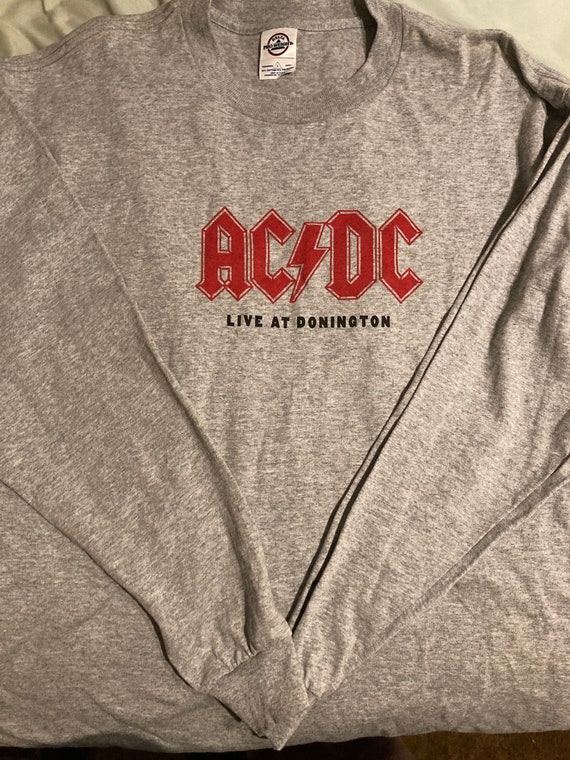 AC/DC Rare Long Sleeve Live At Donington Shirt - … - image 1
