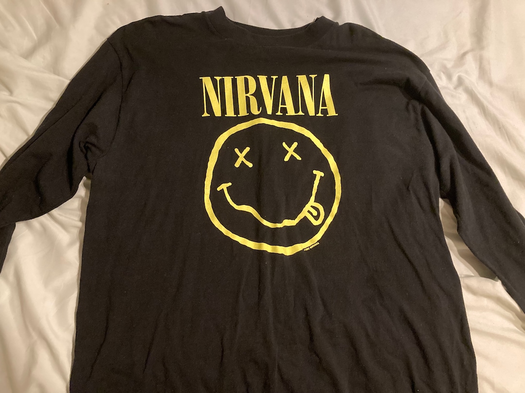 【DISCERNMENT】Pigment Nirvana Vintage Long-Sleeved T-Shirt 🔥 Highend Vintage Shirt🔥 | Nirvana In Utero Long Sleeve