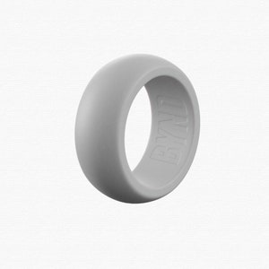 White Silicone Wedding Ring - Classic Design - Rubber Wedding Band - The Perfect Gift For Your Husband , Boyfriend Or Fiancee