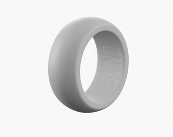 White Silicone Wedding Ring - Classic Design - Rubber Wedding Band - The Perfect Gift For Your Husband , Boyfriend Or Fiancee