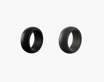 Silicone Wedding Ring - Parallel Design - Rubber Wedding Band - The Perfect Gift For Your Husband , Boyfriend Or Fiancee