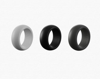 Silicone Wedding Ring - Classic Design - Rubber Wedding Band - The Perfect Gift For Your Husband , Boyfriend Or Fiancee