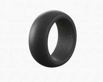 Grey Silicone Wedding Ring - Classic Design - Rubber Wedding Band - The Perfect Gift For Your Husband , Boyfriend Or Fiancee