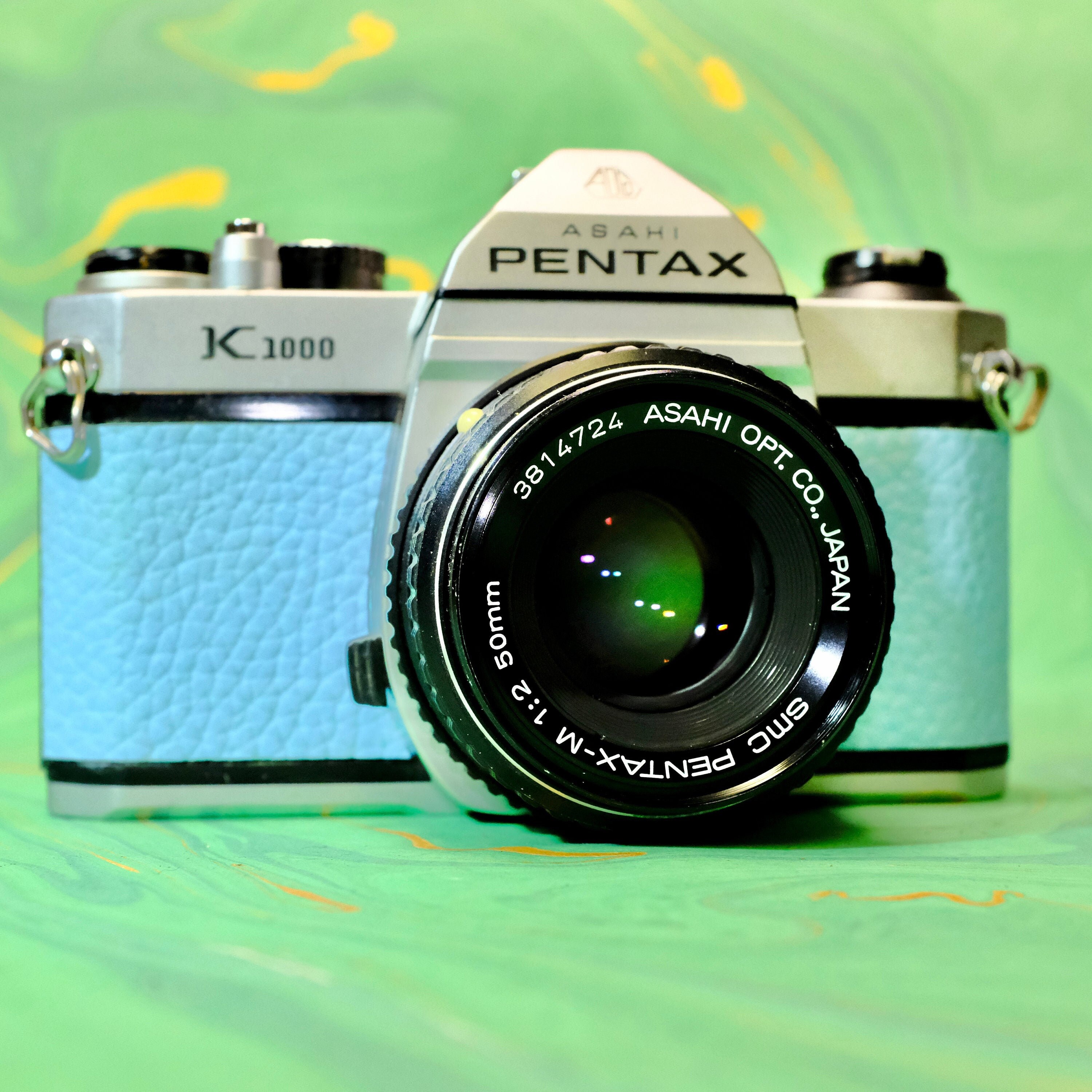 Blue Pentax K1000 35mm Vintage Camera Etsy