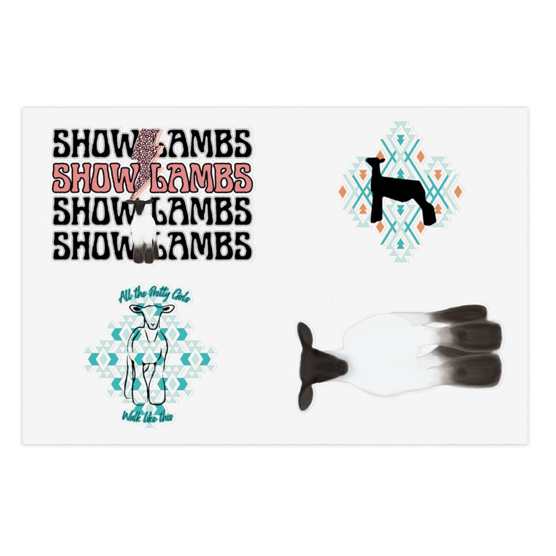 Show Lamb Sticker Sheets Etsy