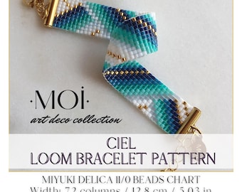 Padrão de pulseira Ciel Miyuki Loom (com tabela de palavras)