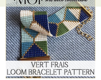 Wzór na bransoletkę Vert Frais Miyuki Loom (z tabelą słów)