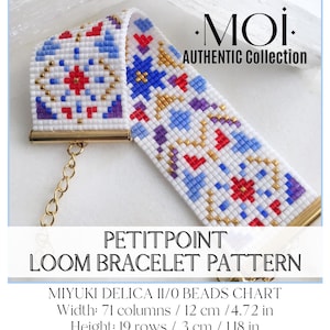 PetitPoint Miyuki Loom Armband Anleitung (mit Word Chart)