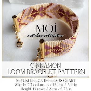 Cinnamon Miyuki Loom Armband Anleitung (mit word chart)