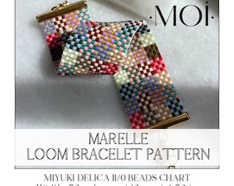 Padrão de pulseira Marelle Miyuki Loom (com tabela de palavras)