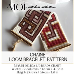 Chaine Miyuki Loom Bracelet Pattern (with word chart)