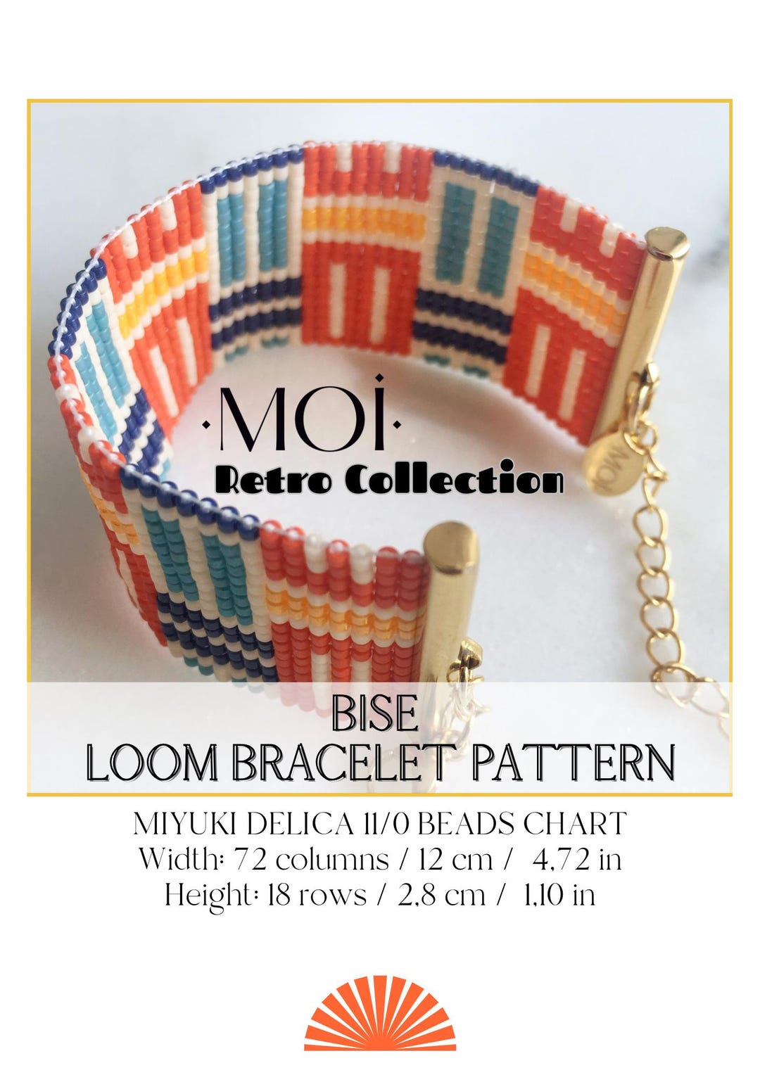 Bise Miyuki Loom Bracelet Pattern (with Word Chart) - Etsy