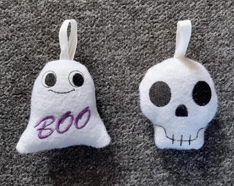 Halloween Ghost Plushie, Handmade Ghost, (3.5 inch)