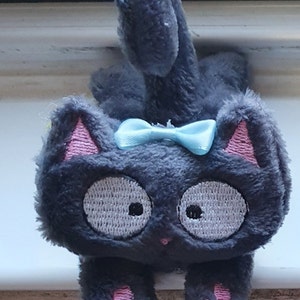 Plushie tiny kittens desk top friends aprox size 12.5cm long filled with beads handmade funny faces cat 3