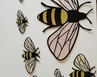 Bee , 6 sizes pes files download Bumblebee Badge, Decorative Patch, DIY Embroidery, Applique, Bee Applique Motif, Bee Gift