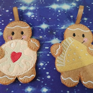 Gingerbread man Biscuit christmas  decoration 3x4ins