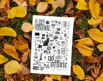 Fanzine Go Offline Vol. 2 (folleto para imprimir en casa + PDF) - fanzines y regalos para chicas, mujeres y/o amantes de la brujería - medios lentos, minimalismo digital