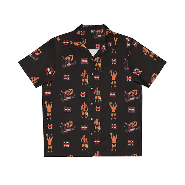 WWF Raw is War Stone Cold Steve Austin Hawaiian Shirt (Raw Rivals)