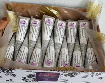 Organic Bridal Henna Cone: Natural Red-Maroon Stain -Packs