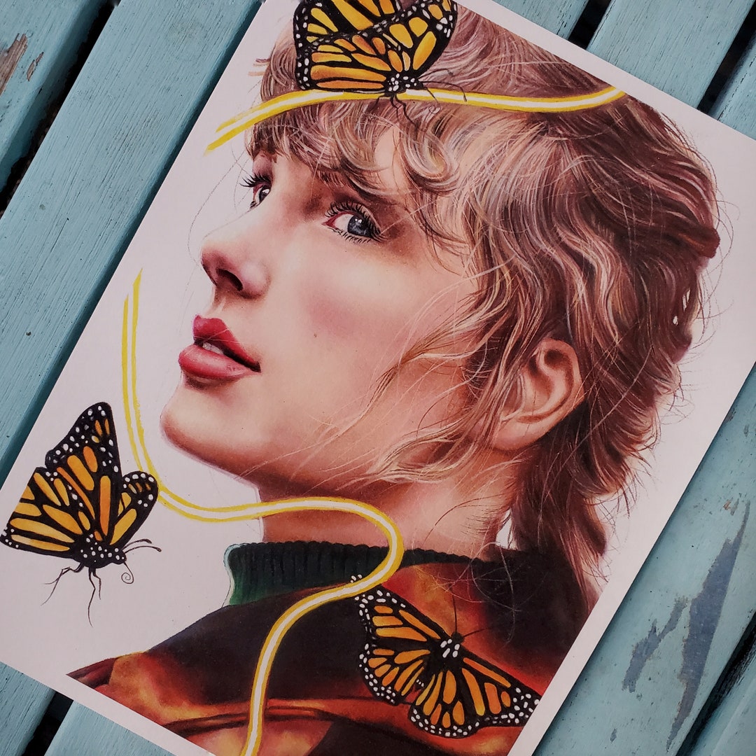 Taylor Swift Colored Pencil Drawing - Etsy