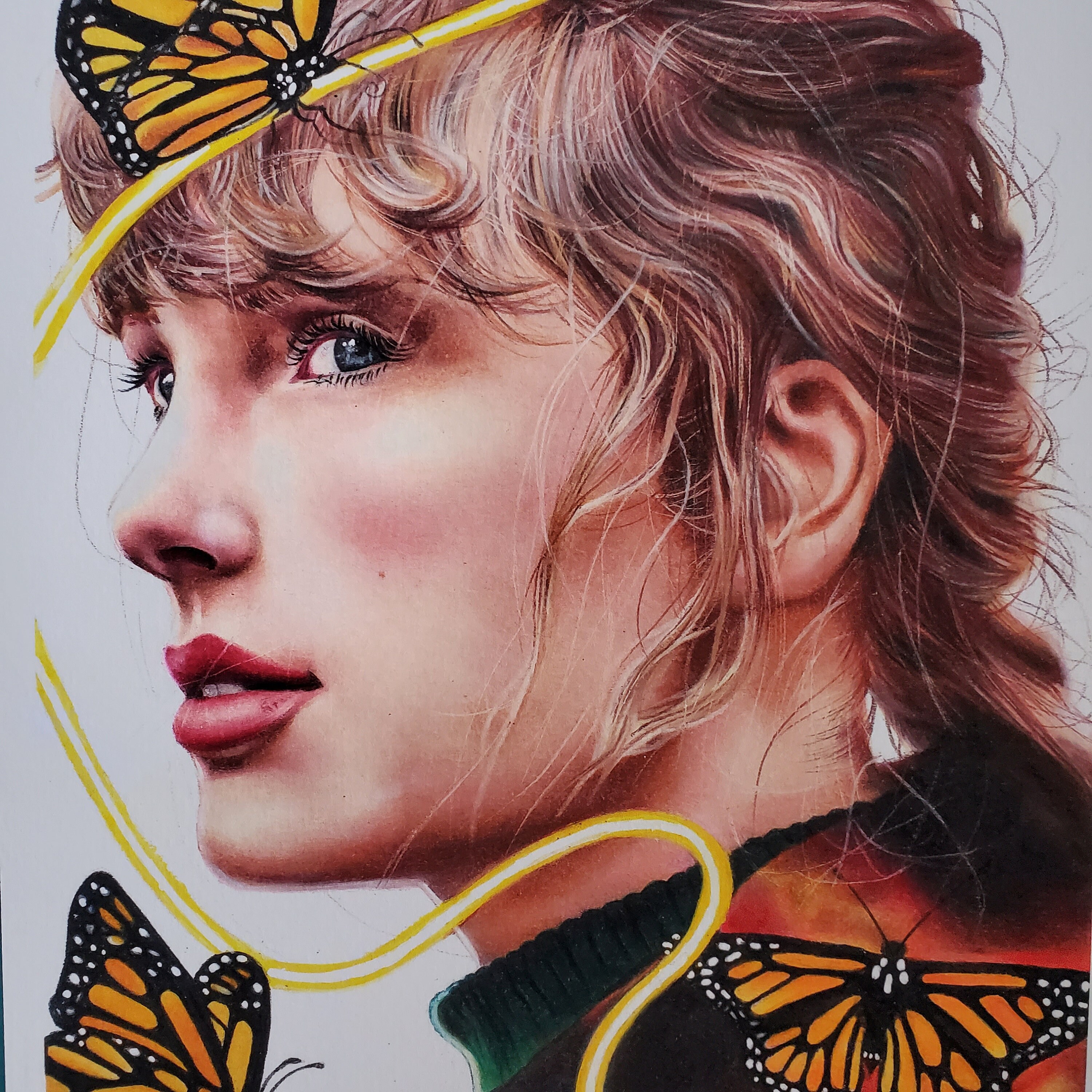 Taylor Swift Colored Pencil Drawing - Etsy
