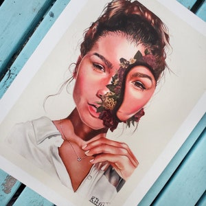 Zendaya Colored Pencil Drawing