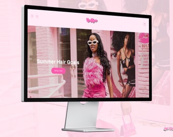 Luxury Hair Shopify Theme, Premade Hair Website Design (Instant Download)