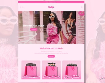 Shopify Hair Store Website |  Website for Hair Bundles, Closures and Frontals | Easy Setup & Customization,  Premade Shopify Hair Website,
