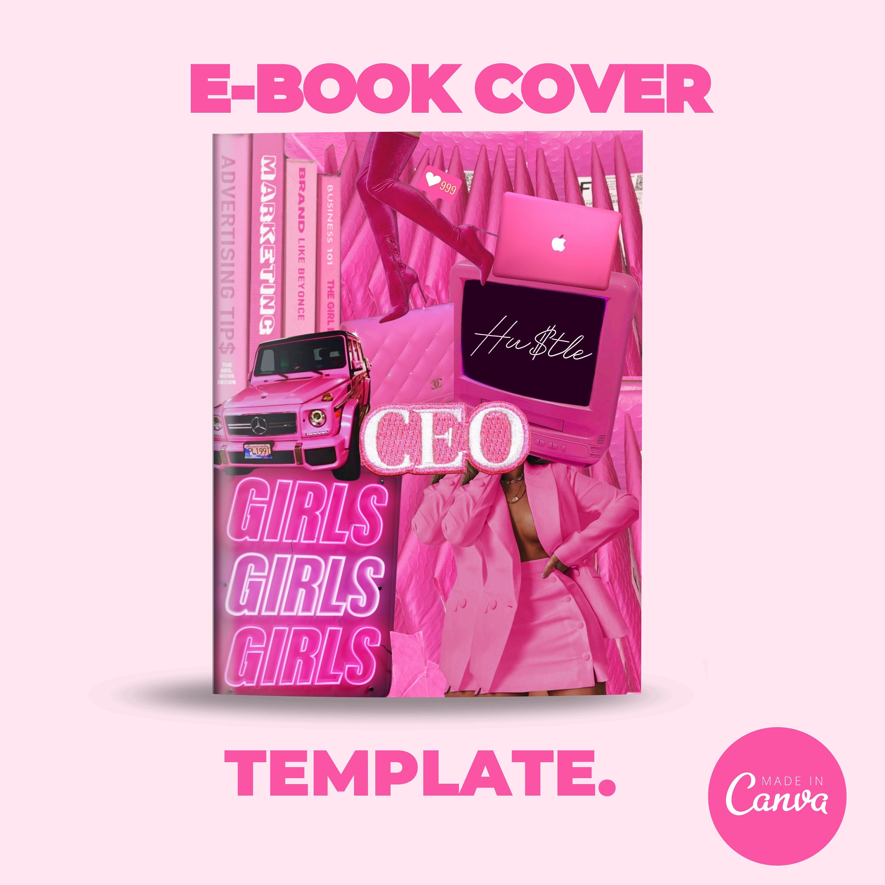 Canva Ebook Cover Template, Planner Cover, Ebook Cover Design, DIY
