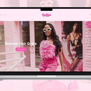 Hair Website Design, Hair Website Template, Shopify Luxury Hair Theme, Premade Shopify Hair Website, Canva Template, Instant Download