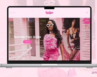 Hair Website Design, Hair Website Template, Shopify Luxury Hair Theme, Premade Shopify Hair Website, Canva Template, Instant Download