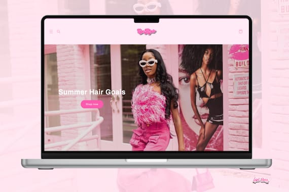 Luxury Hair Shopify Website Template: Premade Hair Store Design (Instant Download)