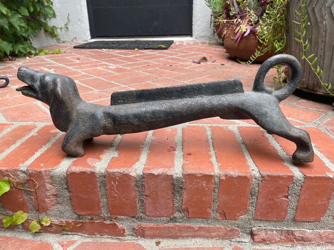 Antique Cast Iron Dachshund Boot Scraper Weiner Dog Boot Etsy