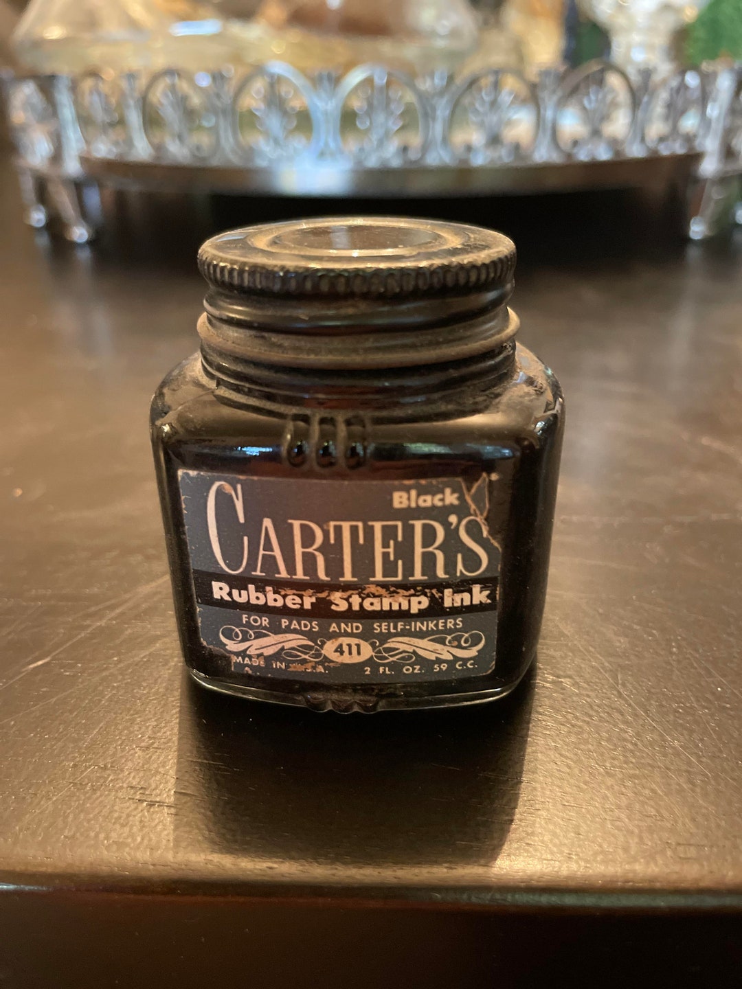 Vintage Carter's BLACK Rubber Stamp Pad Ink. 1 FULL, - Etsy