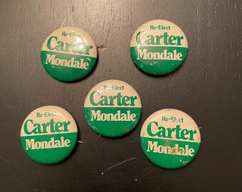 Details about   VTG Re-Elect Carter Mondale Political Pinback Pin Button H75 